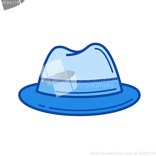 Image of Felt hat line icon.