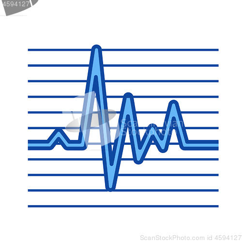 Image of Cardiogram line icon.