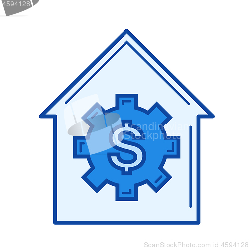 Image of House price line icon.