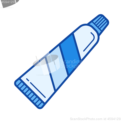 Image of Toothpaste line icon.