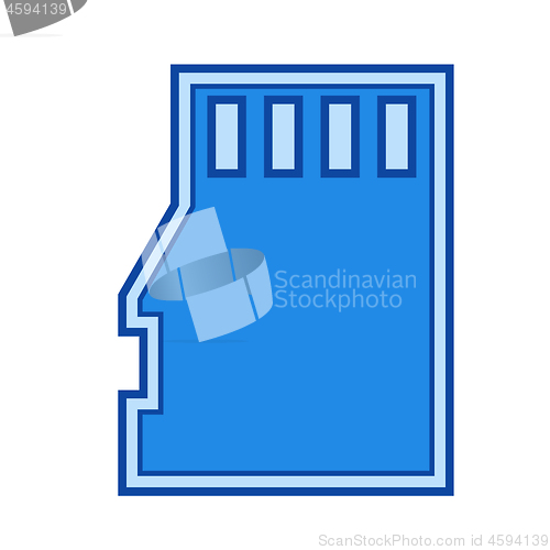 Image of Memory card line icon.