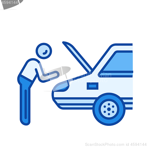 Image of Car repair line icon.