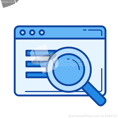 Image of Data search line icon.