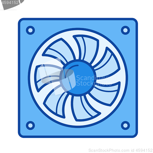 Image of Computer cooler line icon.