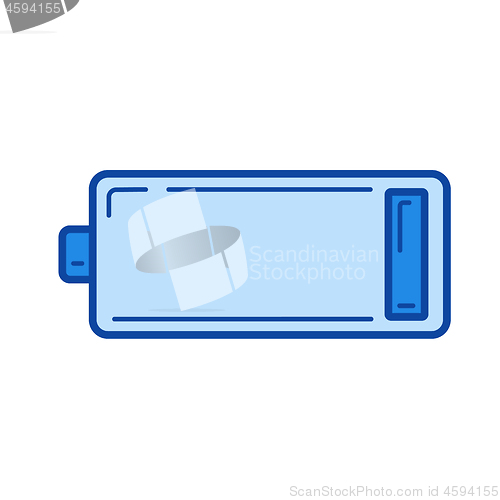 Image of Low battery line icon.