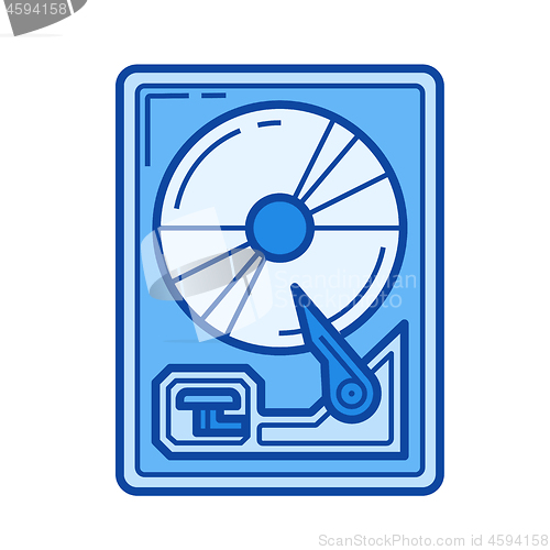 Image of Hard drive disk line icon.