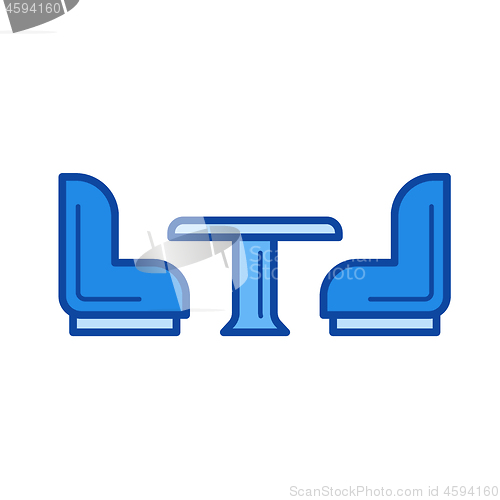 Image of Kitchen furniture line icon.