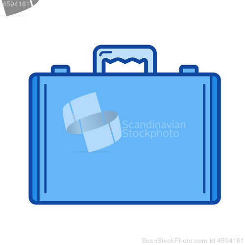 Image of Briefcase line icon.