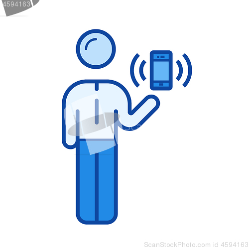 Image of Office manager line icon.