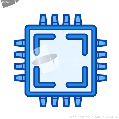 Image of Circuit board line icon.