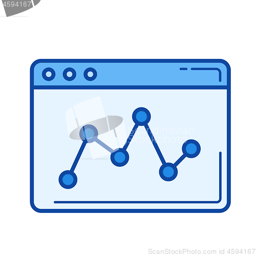 Image of Data analytics line icon.