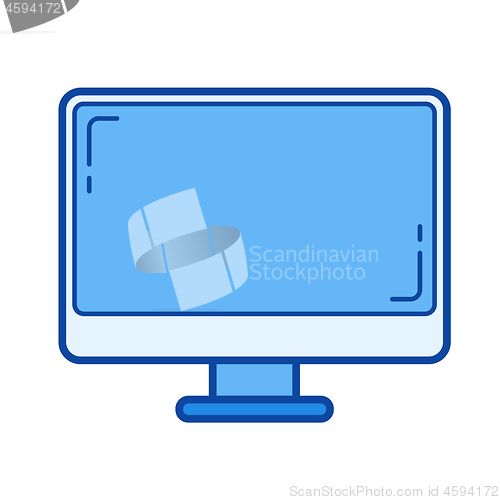 Image of Desktop line icon.
