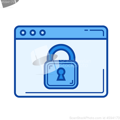 Image of Padlock line icon.