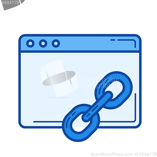 Image of Link building line icon.