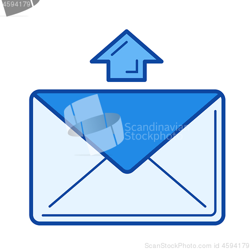 Image of Send message line icon.