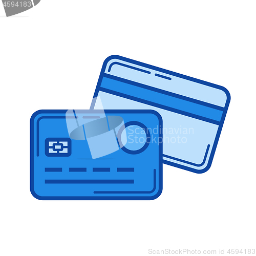 Image of Online payment line icon.