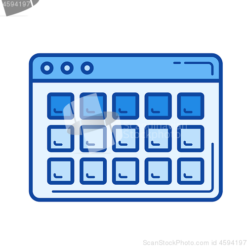 Image of Data structure line icon.