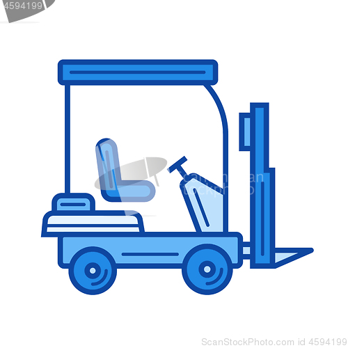 Image of Forklift line icon.