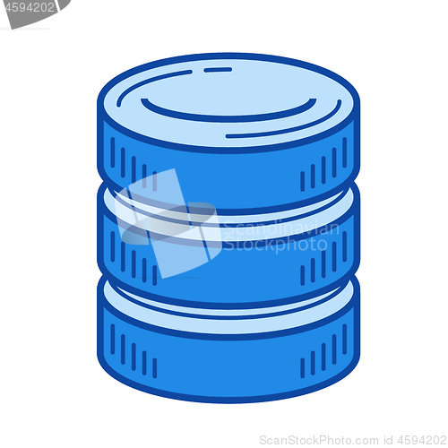 Image of Data storage line icon.