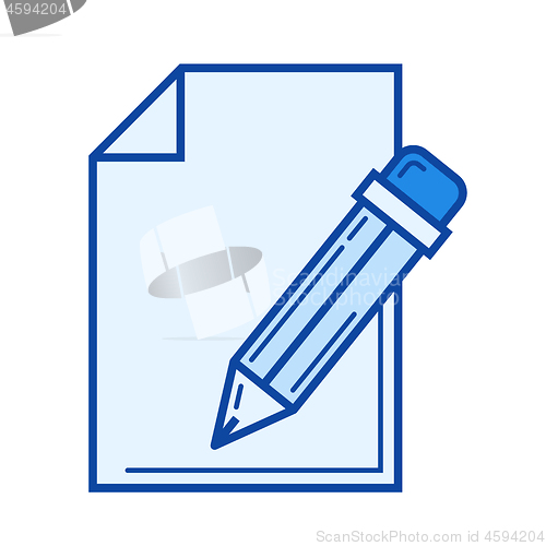 Image of Edit post line icon.