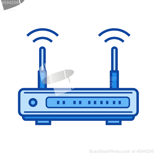 Image of Modem hardware line icon.