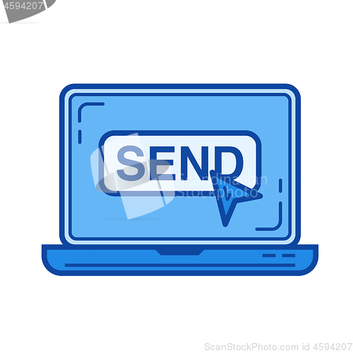 Image of Send line icon.