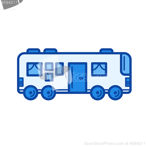 Image of Travel bus line icon.