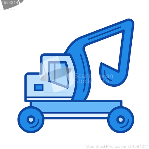 Image of Skid steer loader line icon.