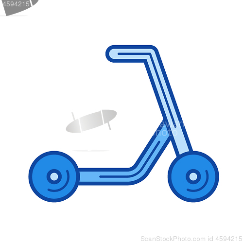 Image of Kick scooter line icon.