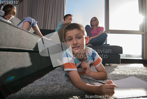 Image of young couple spending time with kids