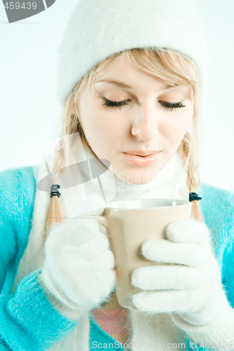 Image of Girl drinking coffee