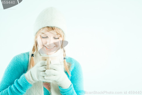Image of Girl drinking coffee