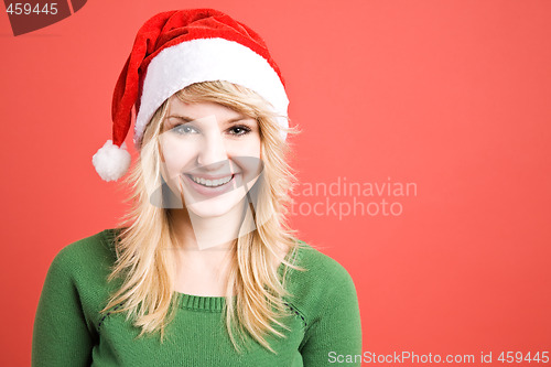 Image of Christmas santa girl