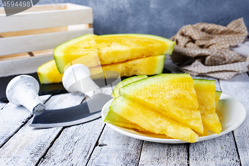 Image of yellow watermelon