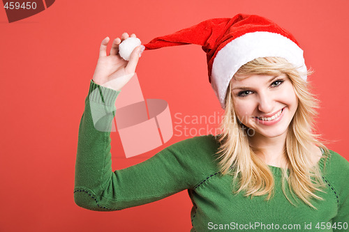 Image of Beautiful santa girl