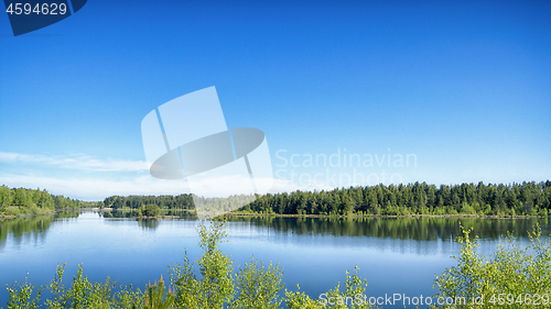 Image of Lake scene with vibrant color