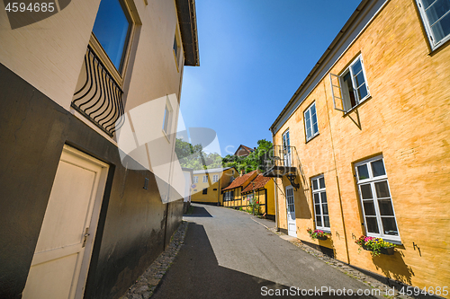 Image of Scandinavian street with colorful buildings