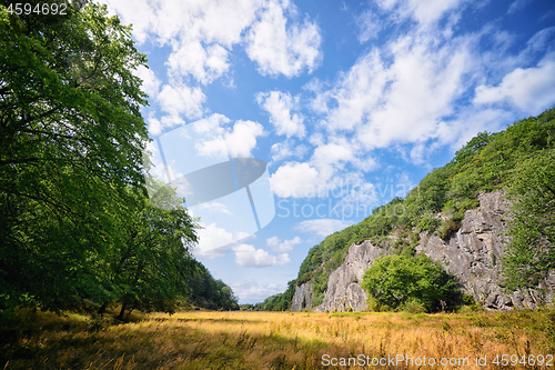 Image of Rural landscape with cliffs and dry fields