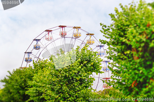 Image of Amusement park with a ferris wheel