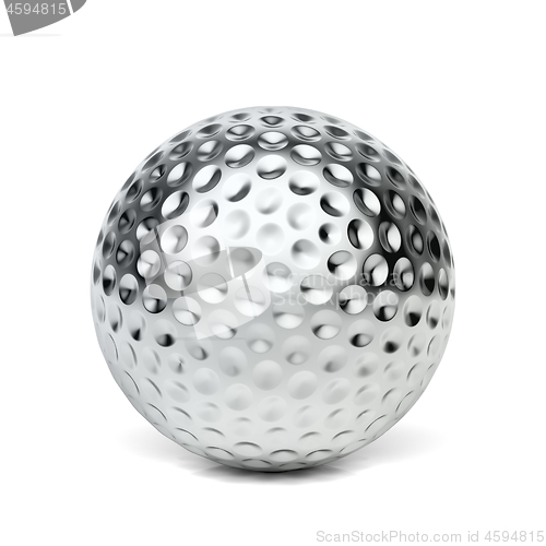 Image of Silver golf ball