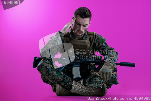 Image of soldier with problems