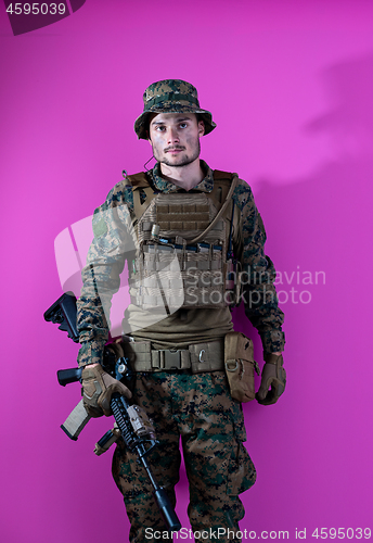 Image of modern warfare soldier pink backgorund