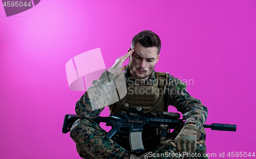 Image of soldier with problems