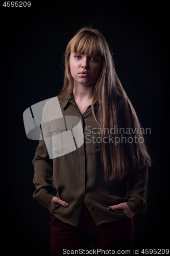 Image of Portrait of a blue-eyed slum girl