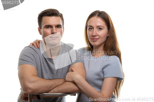 Image of Portrait of a young couple of Europeans