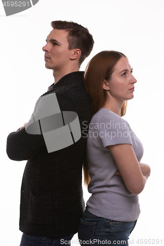 Image of Man and woman offended by each other