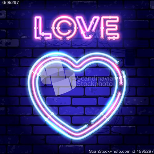 Image of Valentines Day Neon Signboard