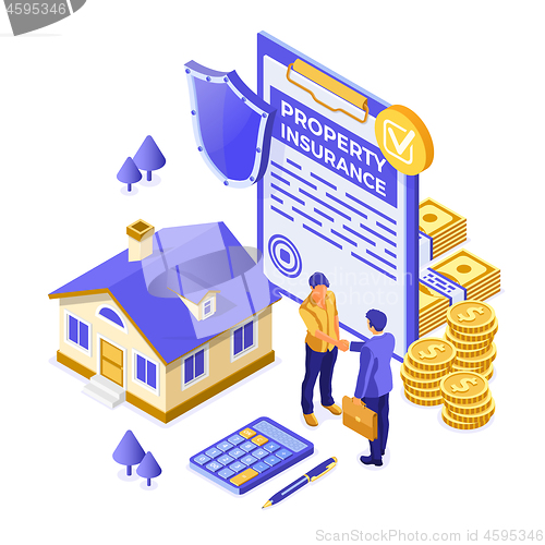 Image of Propery House Insurance Isometric