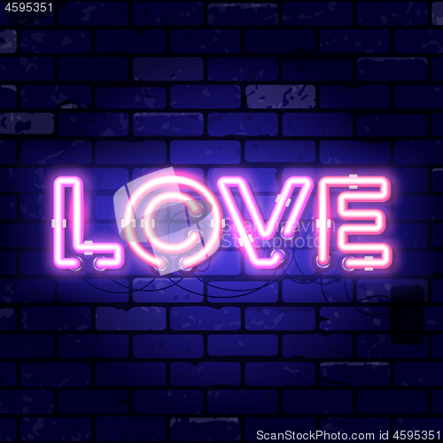 Image of Valentines Day Neon Signboard