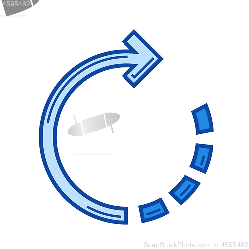 Image of Rotate object line icon.